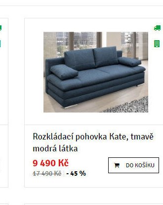 Rozkládací pohovka Kate, tmavě modrá látka