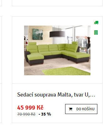 Sedací souprava Malta, tvar U