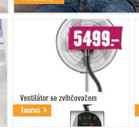 Ventilátor se zvlhčovačem Taurus