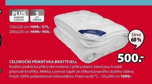 CELOROČNÍ PŘIKRÝVKA BRATTFJELL