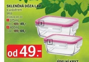 SKLENĚNÁ DÓZA LAV