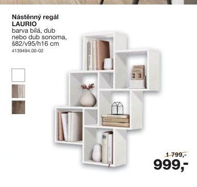 Nástěnný regál LAURIO
