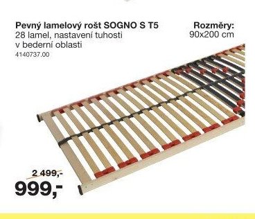 Pevný lamelový rošt SOGNO S T5