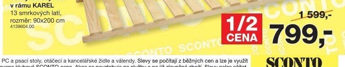 Pevný latkový rošt v rámu KAREL