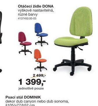 Otáčecí židle DONA