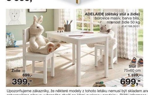 ADELAIDE (dětský stůl a židle)