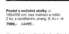 Postel s nočními stolky