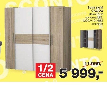 Šatní skříň CALIDO