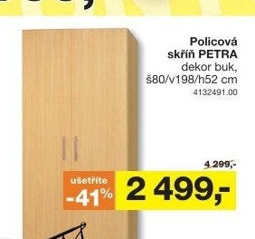 Policová skříň PETRA