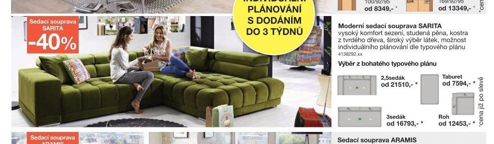 Moderní sedací souprava SARITA