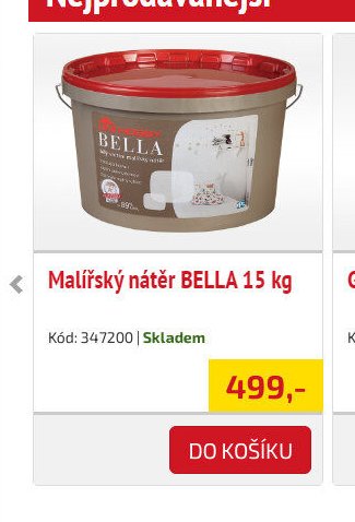 Malířský nátěr BELLA 15 kg