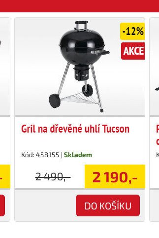 Gril na dřevěné uhlí Tucson