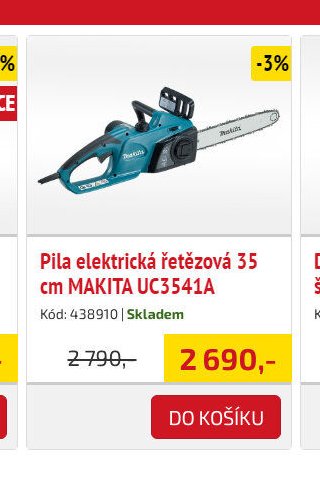 Pila elektrická řetězová 35 cm MAKITA UC3541A