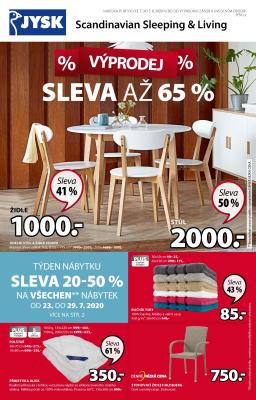 akční leták Jysk 23.7.2020-5.8.2020