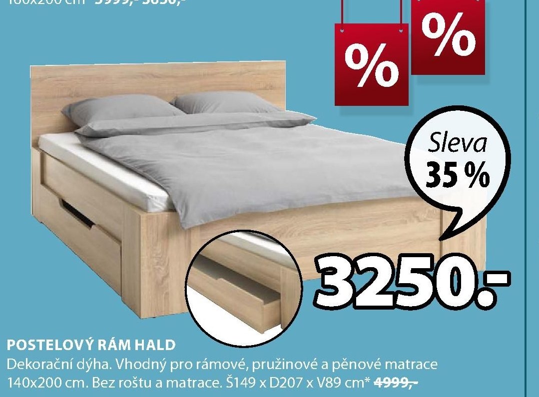 POSTELOVÝ RÁM HALD