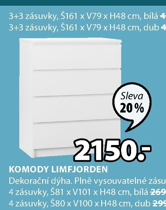 KOMODA LIMFJORDEN bílá