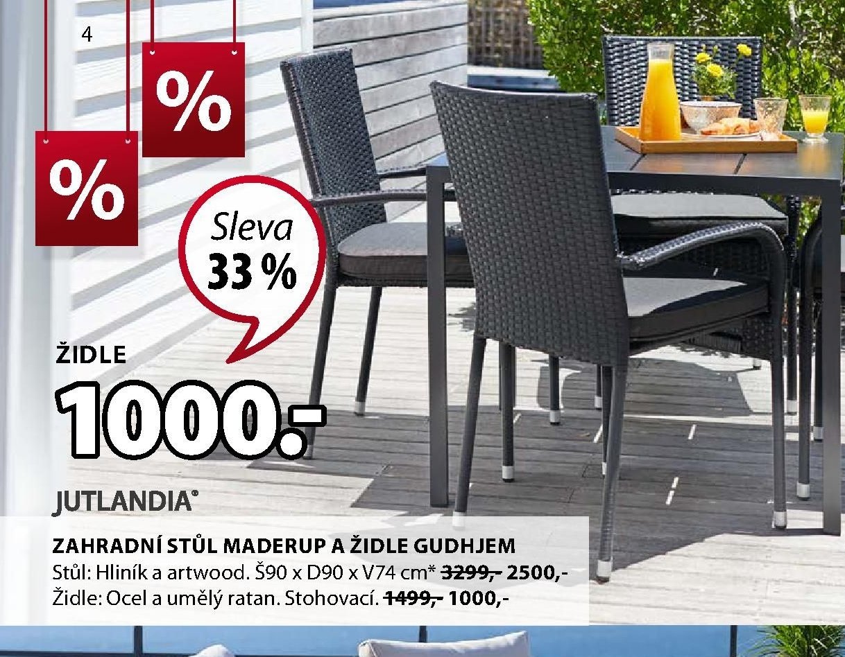 ZAHRADNÍ STŮL MADERUP A ŽIDLE GUDHJEM