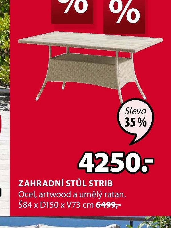 ZAHRADNÍ STŮL STRIB