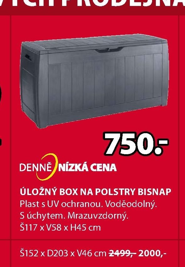 ÚLOŽNÝ BOX NA POLSTRY BISNAP