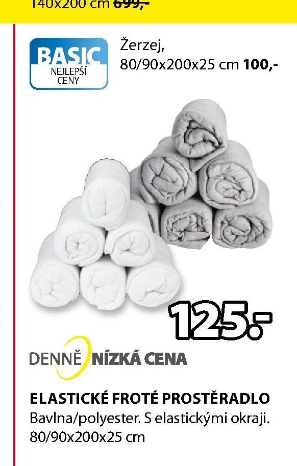 ELASTICKÉ FROTÉ PROSTĚRADLO