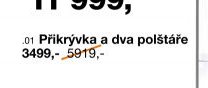 Přikrývka a dva polštáře