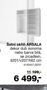 Šatní skříň ARSALA