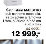 Šatní skříň MAESTRO