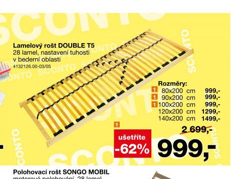 Lamelový rošt DOUBLE T5