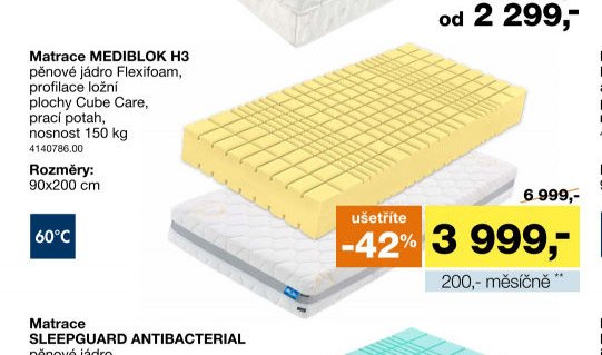 Matrace MEDIBLOK H3