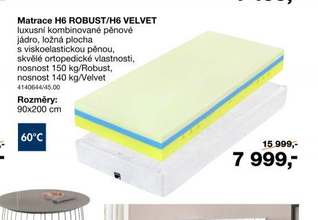 Matrace H6 ROBUST/H6 VELVET