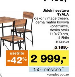 Jídelní sestava NYALA