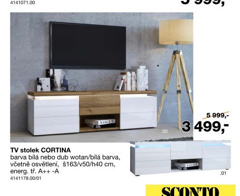 TV stolek CORTINA