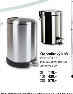 Odpadkový koš nerez/plast