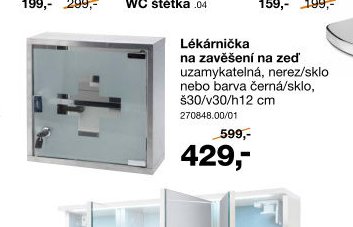 Lékárnička na zavěšení na zeď