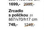 Zrcadlo s poličkou