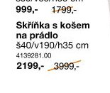 Skříňka s košem na prádlo
