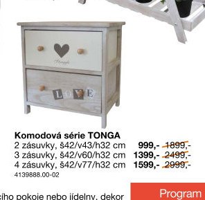 Komodová série TONGA