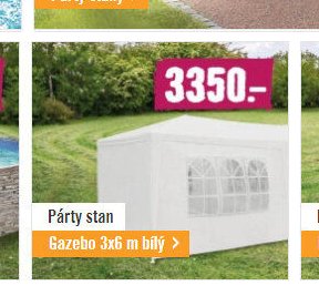 Párty stan Gazebo 3x6 m bílý