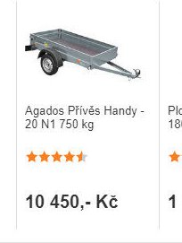 Agados Přívěs Handy - 20 N1 750 kg