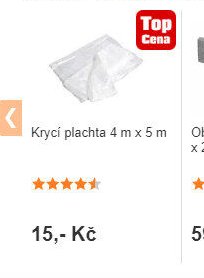Krycí plachta 4 m x 5 m