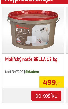 Malířský nátěr BELLA 15 kg