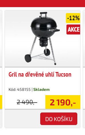 Gril na dřevěné uhlí Tucson