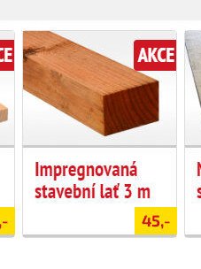 Impregnovaná stavební lať 3 m