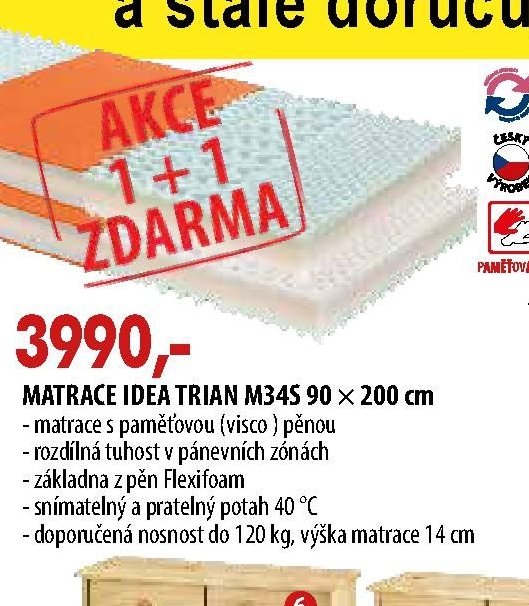 Matrace IDEA TRIAN M34S 90 x 200 cm