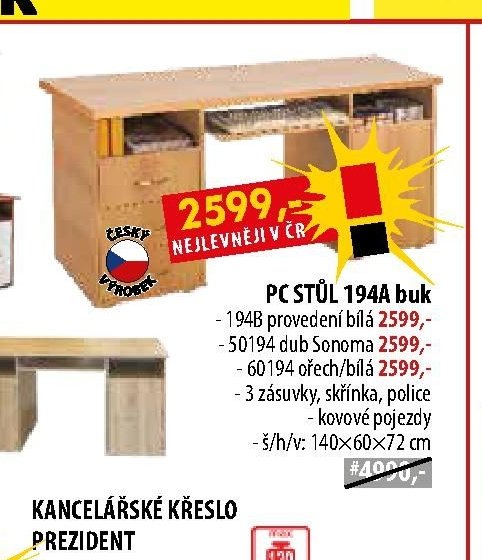 PC STŮL 194A