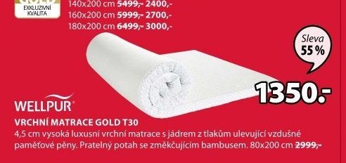 VRCHNÍ MATRACE GOLD T30