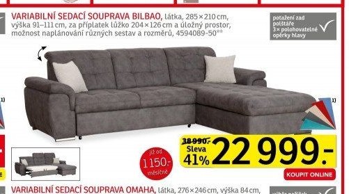 VARIABILNÍ SEDACÍ SOUPRAVA BILBAO