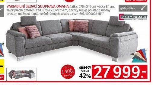 VARIABILNÍ SEDACÍ SOUPRAVA OMAHA