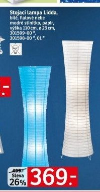 Stojací lampa Lidda, bílá