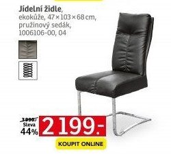 Jídelní židle, ekokůže, 47x103x68 cm